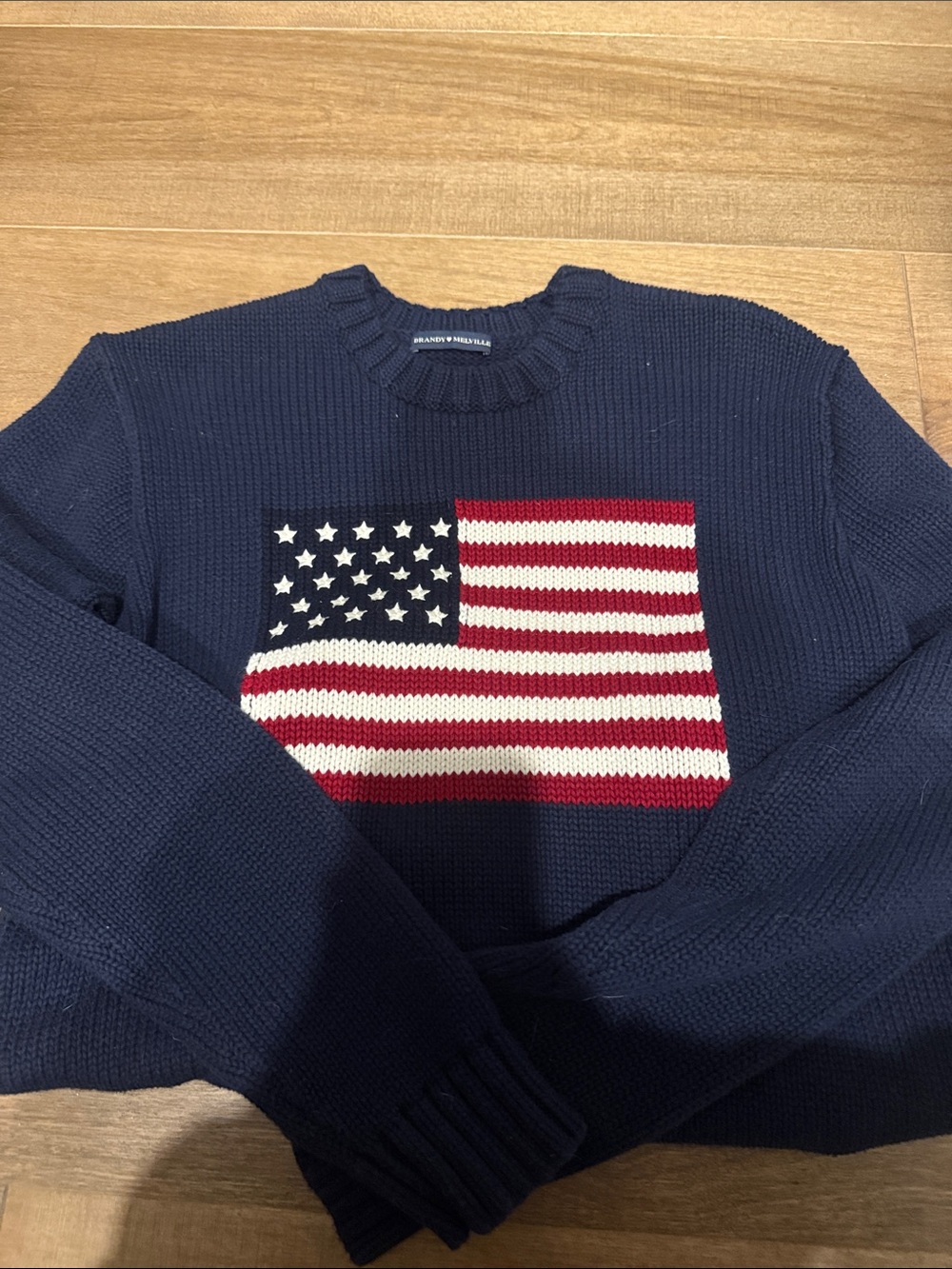 Brandy Melville knit navy USA sweater